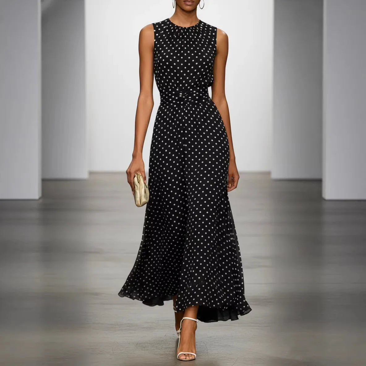 Sleeveless high neck jumpsuit