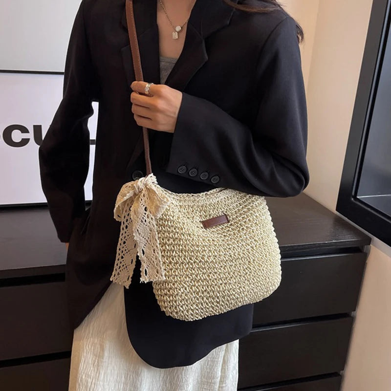 Faux leather strap bag
