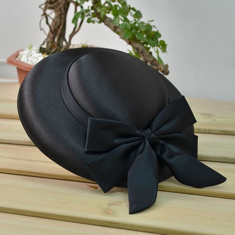Black Ribbon bow floppy hat