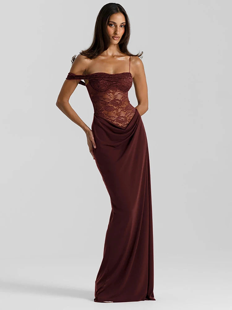 Burgundy Draped Waist Dress
