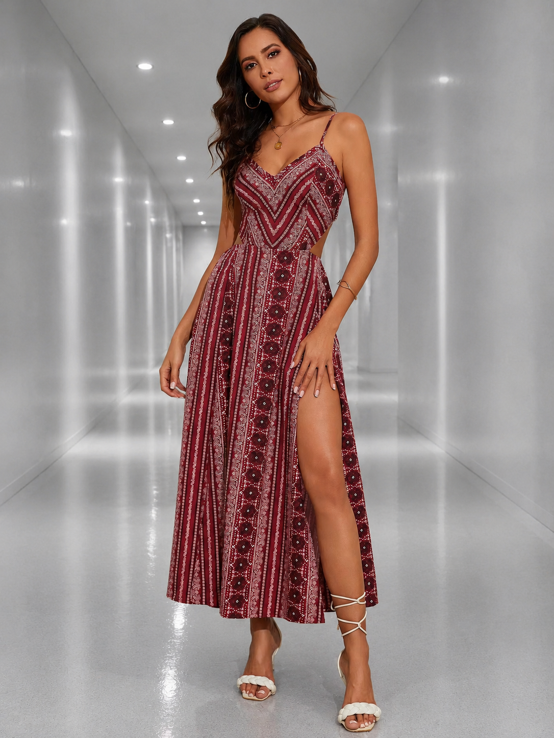 Spaghetti Strap Boho Dress