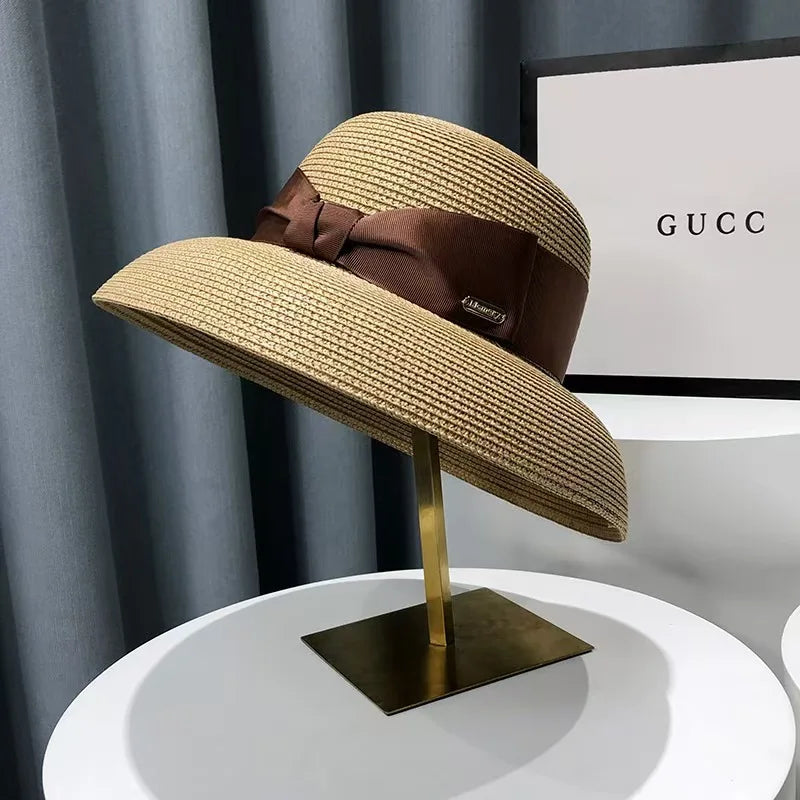 Stylish ribbon bow hat
