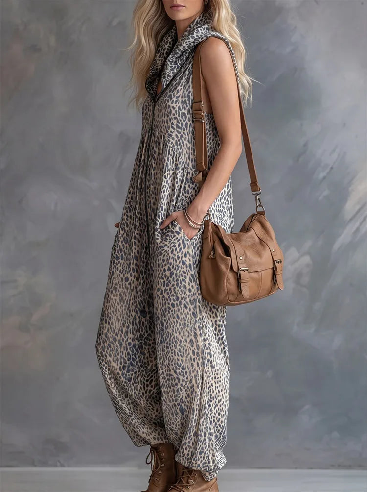 Zip front hooded romper