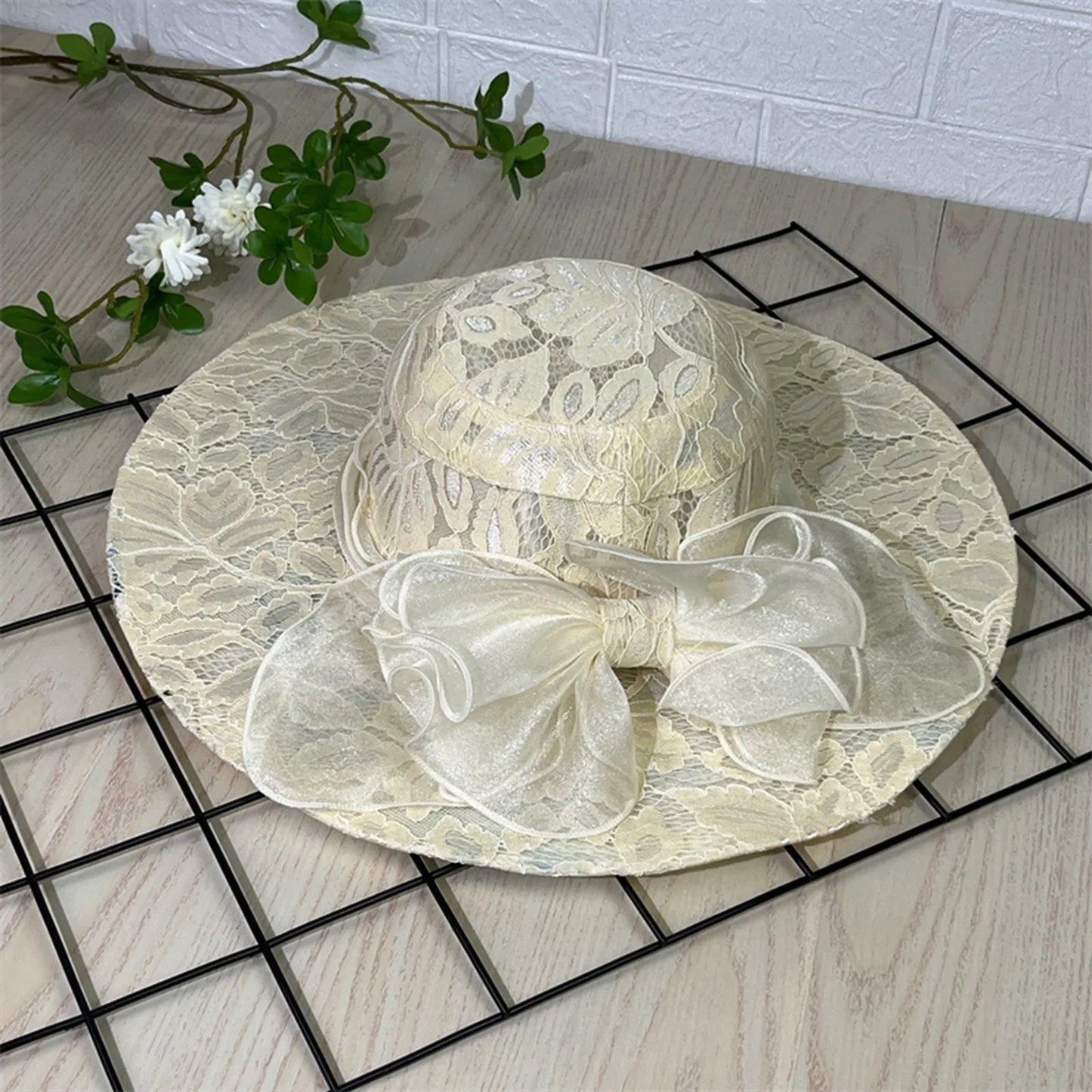 LaFloral lace bow hat