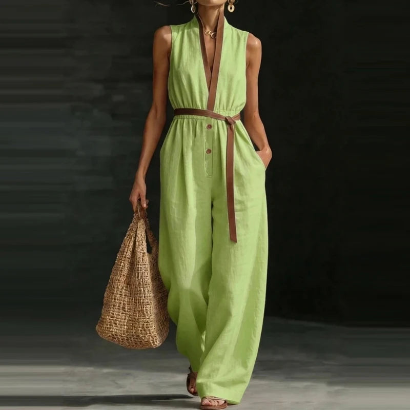 Button front jumpsuit