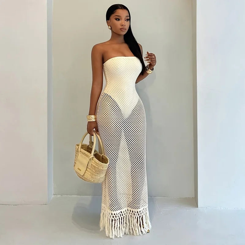 fishnet beach cover up dress Fishnet Rasta Crochet Dress Shristi Dress  Crochet Beach Cover-Up NYALA