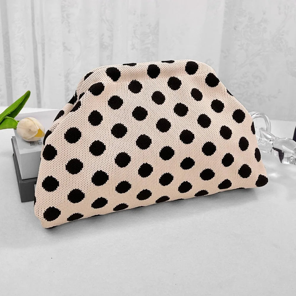Black Polka Dot Cosmetic Bag