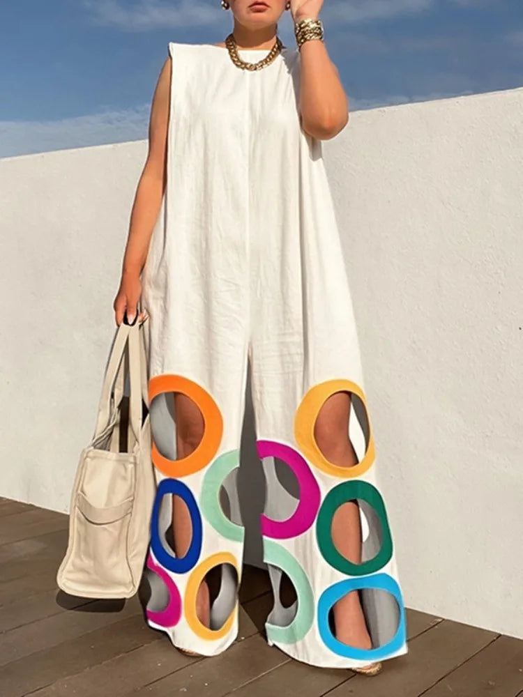 Abstract Print Jumpsuit