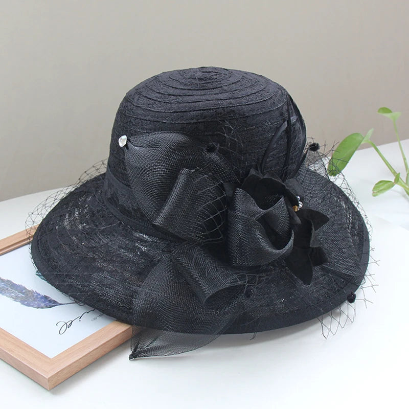Cocktail Hat: Vintage Lace Pearl Hat
