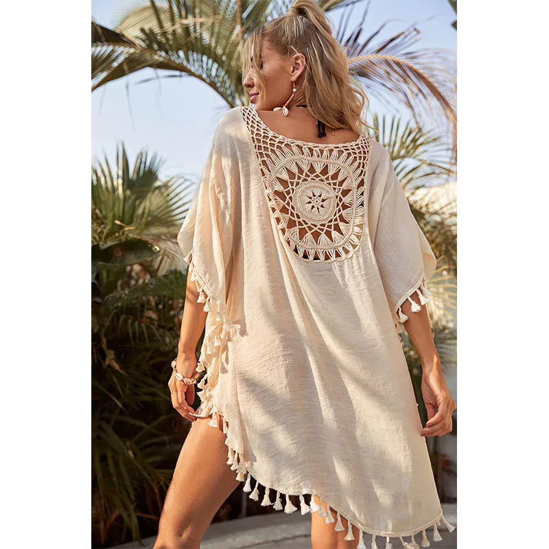 Swimsuit Cover Up: Sunflower Sexy Swimsuit Beach Dress