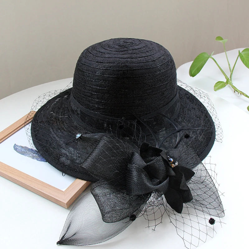 Cocktail Hat: Vintage Lace Pearl Hat