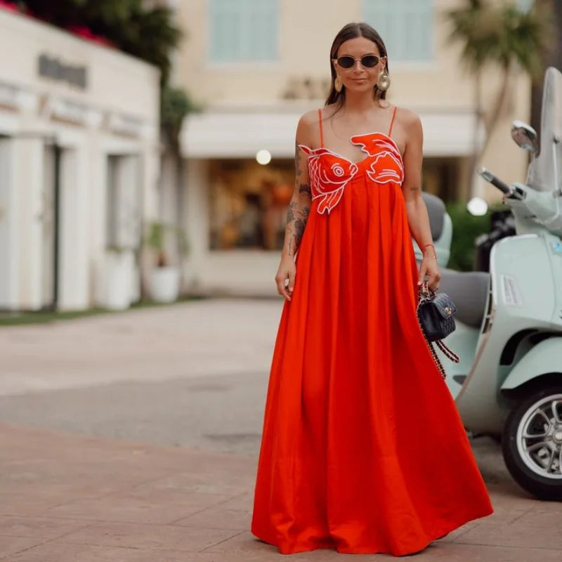 Embroidered Dress: Fish Shaped Women's Dresses