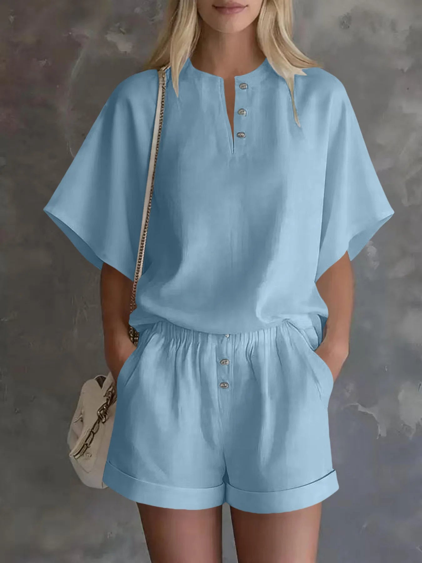 Everyday matching shorts outfit