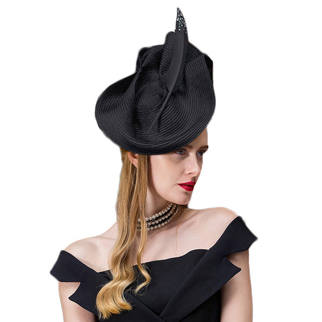 Black Pillbox Hat
