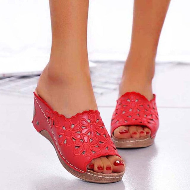 White Wedge Sandals