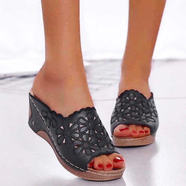 White Wedge Sandals