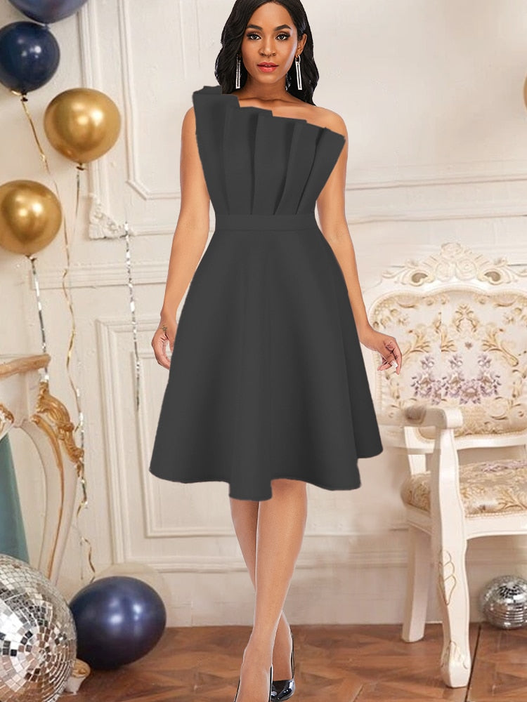 Pink pleated dress