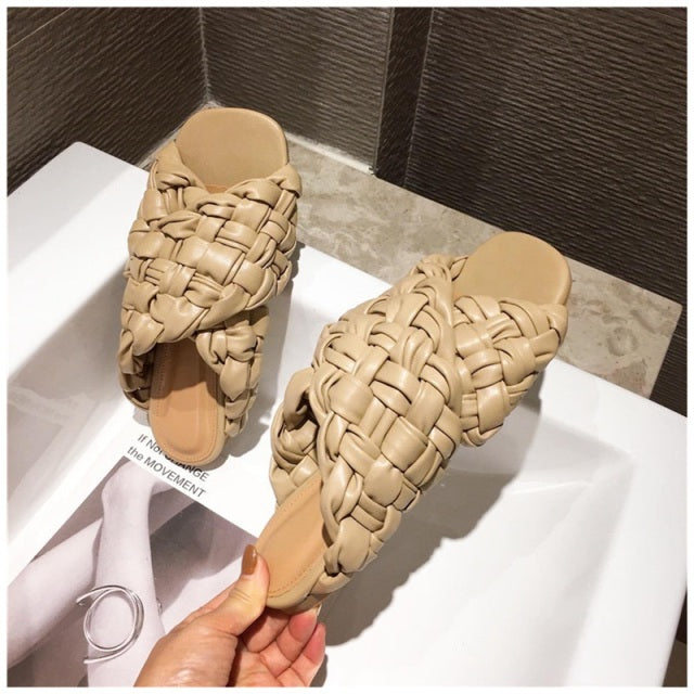 Blue Flat Sandals