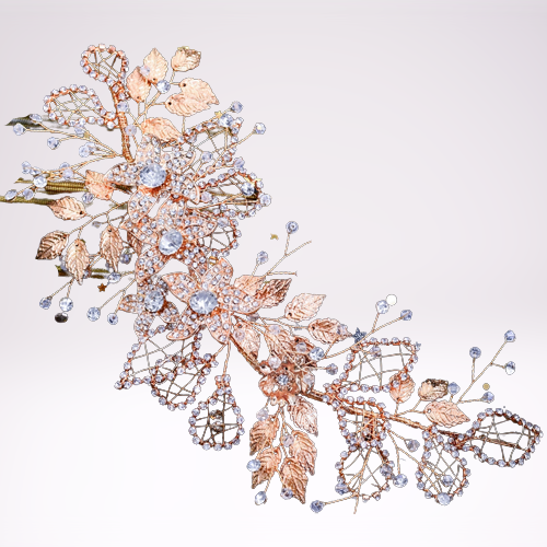 Floral Wedding Headpiece: Hair Clip Wedding Headpiece for Bride
