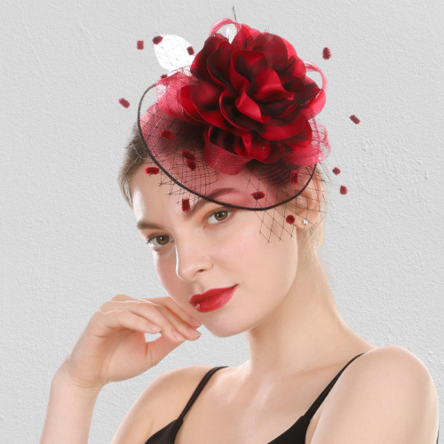 Red Fascinator Hat