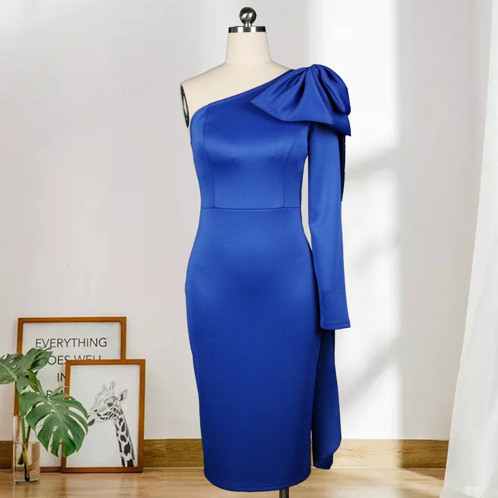 Blue bodycon dress