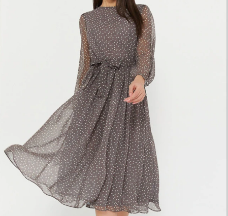 Black chiffon dress