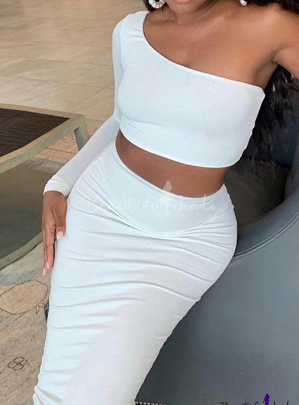 Crop Top and Skirt Set