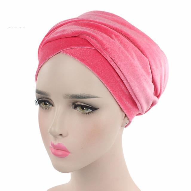 Ladies Turban: Long Tailed Plain Cap