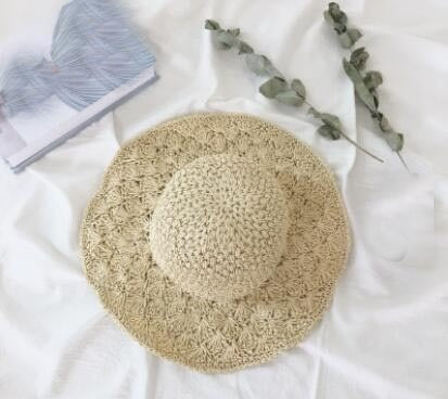 Handmade Crochet Ladies Straw Hat