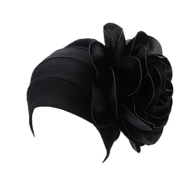 greatexpectation Bonnet Big Flower Turban Hat freeshipping - greatexpectation