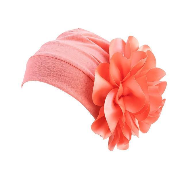 greatexpectation Bonnet Big Flower Turban Hat freeshipping - greatexpectation