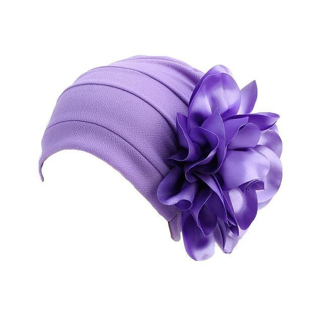 greatexpectation Bonnet Big Flower Turban Hat freeshipping - greatexpectation