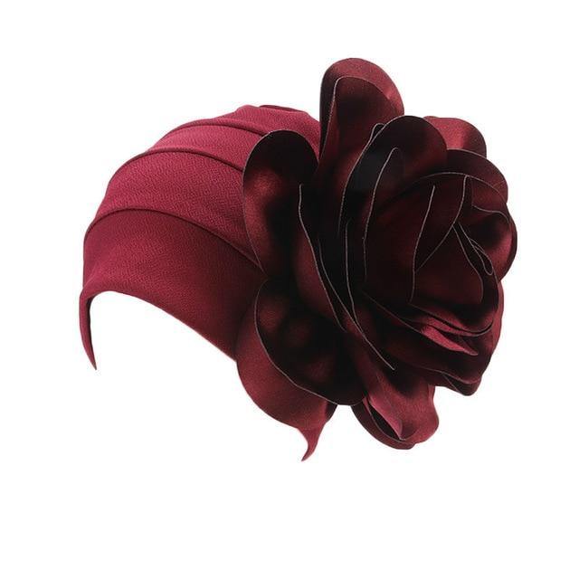 greatexpectation Bonnet Big Flower Turban Hat freeshipping - greatexpectation