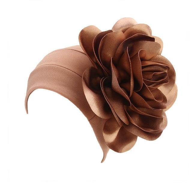 greatexpectation Bonnet Big Flower Turban Hat freeshipping - greatexpectation