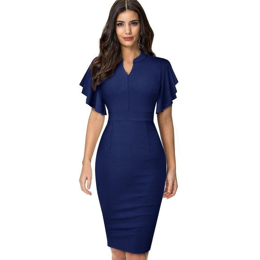 Navy blue bodycon dress