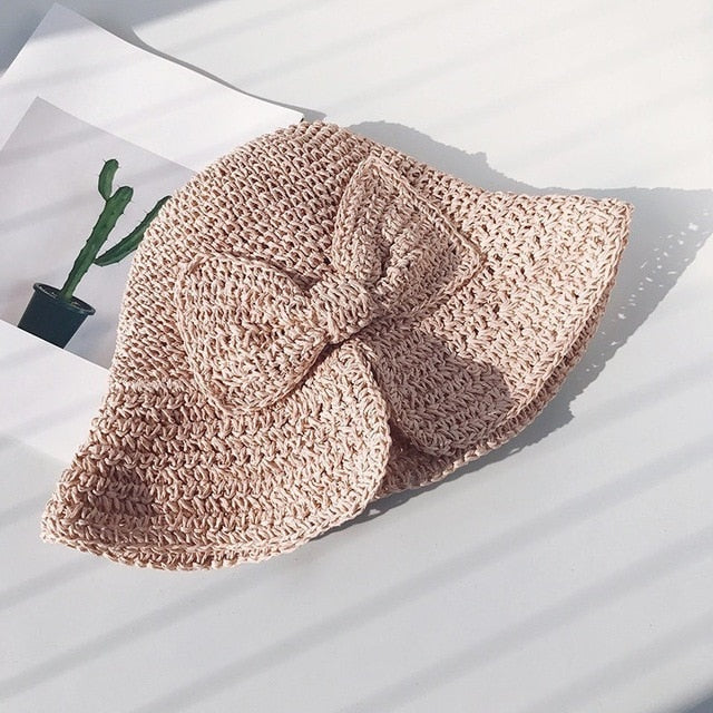 Raffia Bow Sun Hat