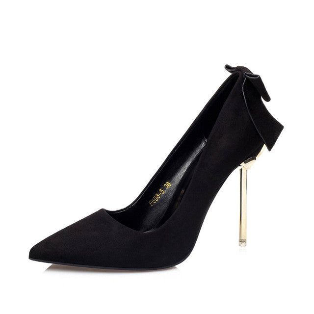 Metal Heel Bowknot Women Shoes