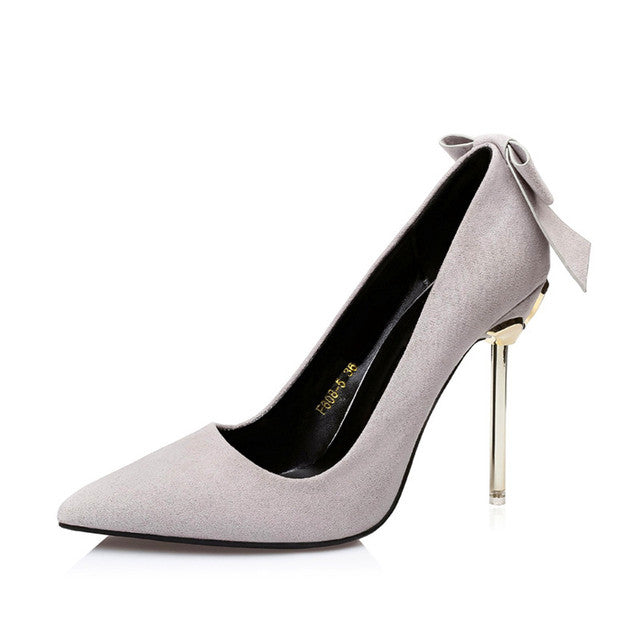 Metal Heel Bowknot Women Shoes