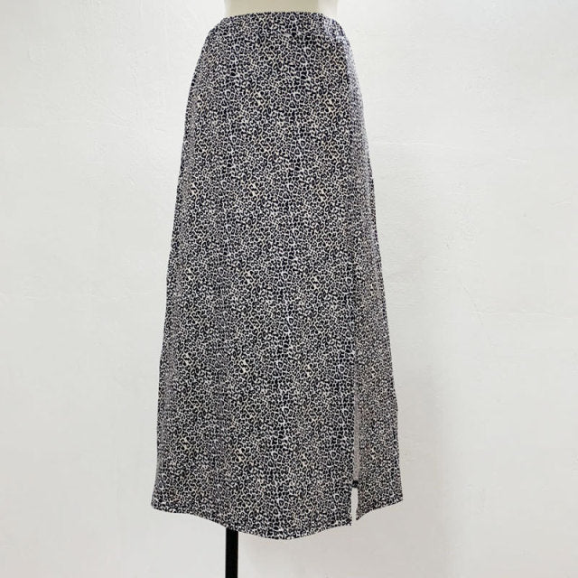 Sexy Leopard Print Summer Skirt Women Split High Waist Floral Skirts Fashion Tight Open Beach Wraps Casual Skirts Flower Clothes