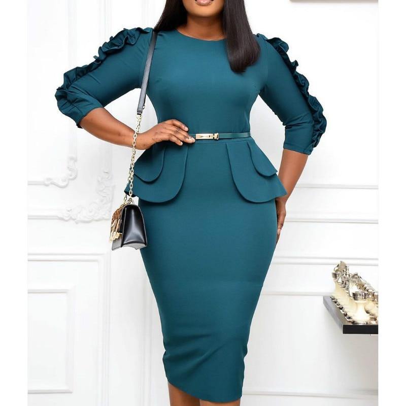 Yellow bodycon dress