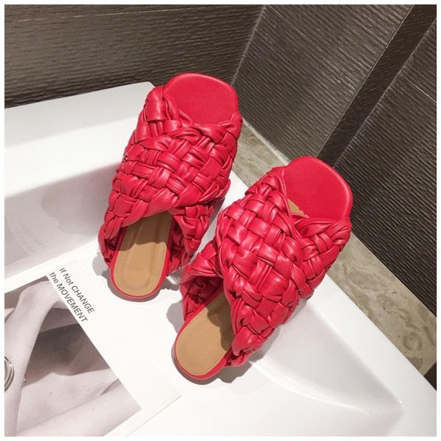 Blue Flat Sandals
