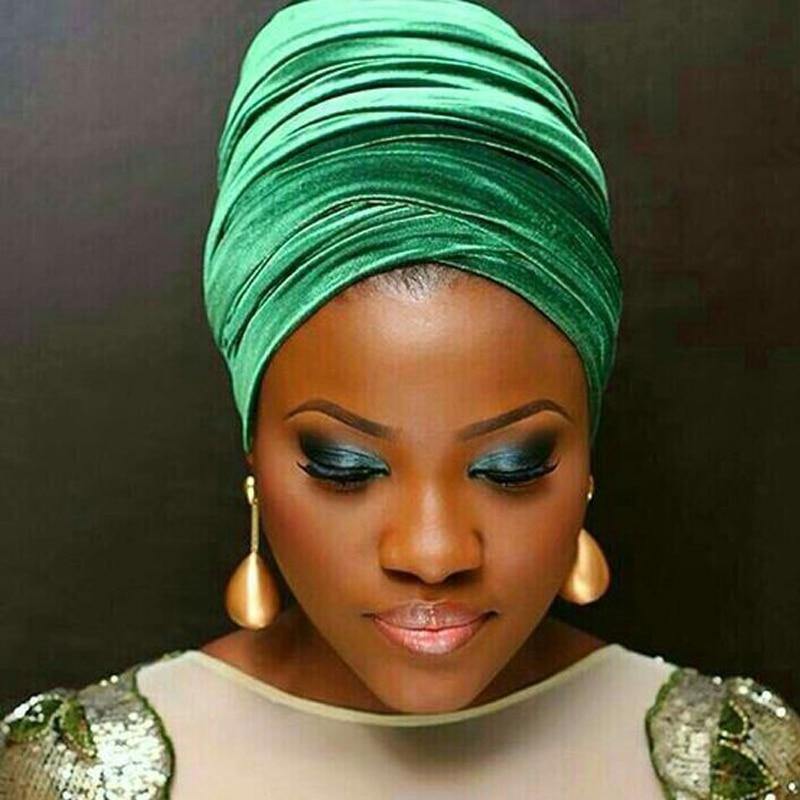 Ladies Turban: Long Tailed Plain Cap