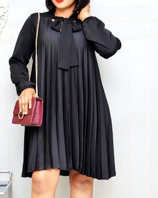 Black plus size dress