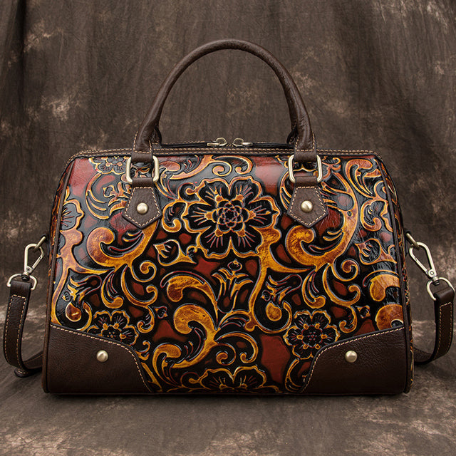 Luxury Handbag Genuine Leather Retro Hand Bag
