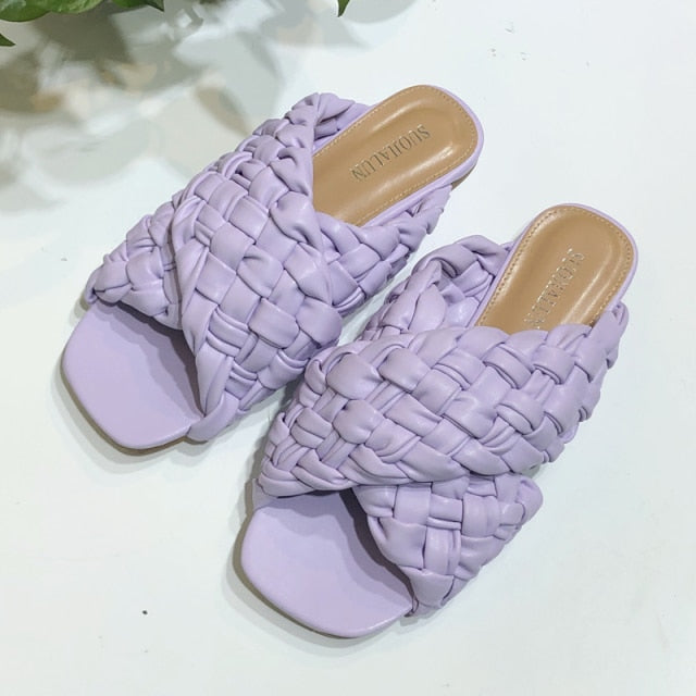 Blue Flat Sandals