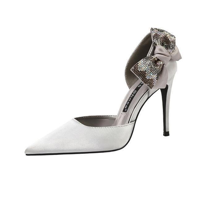 White Pointed Toe Pumps