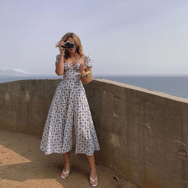 Floral print dress with sleeves