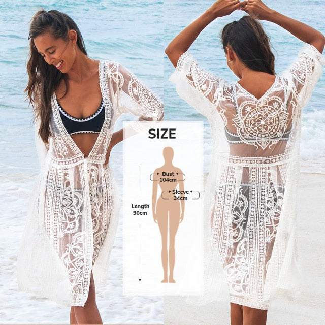Women Sexy Hollow Tunic Summer Dress