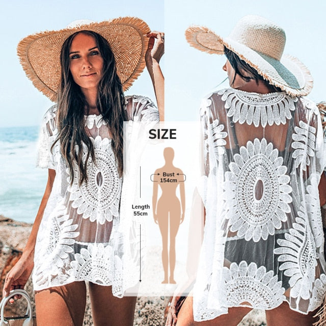 Women Sexy Hollow Tunic Summer Dress