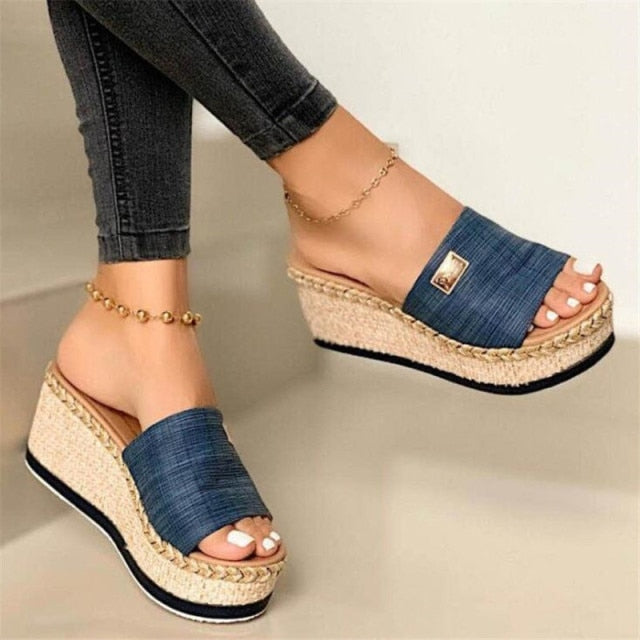 Wedges Shoes Women Flip Flop High Heels Sandals